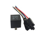 4PCS 12V Automotive Changeover Relay 40A 5-Pin With Socket Holder Black PKZ