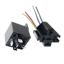 4PCS 12V Automotive Changeover Relay 40A 5-Pin With Socket Holder Black PKZ