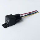 4PCS 12V Automotive Changeover Relay 40A 5-Pin With Socket Holder Black PKZ