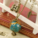 Celebrity Fashion Retro Bronze Globe Telescope Pendant Long Charm Necklace Chain
