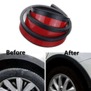 Black Car Fender Flare Wheel Eyebrow Protector Arch Trim Strip 4.5cmx1.5m nb