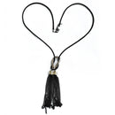 Charm Black Tassel Pendant Long Chain Necklace Jewelry Sweater Chain Gi YYJ