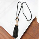 Charm Black Tassel Pendant Long Chain Necklace Jewelry Sweater Chain Gift