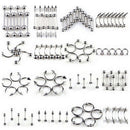 85 Pcs Wholesale Lots Mixed Lip Piercing Body Jewelry Barbell Ring Tongue Ring