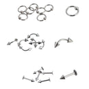 85 Pcs Wholesale Lots Mixed Lip Piercing Body Jewelry Barbell Ring Tongue Ring