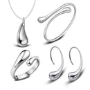 Women Girls Rhinestone Crystal Pendant Necklace Earrings Jewelry Set new MJZ
