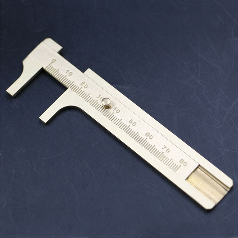 Mini Metal Brass Sliding Gauge Vernier Caliper Measure Measurement Pocket Tools