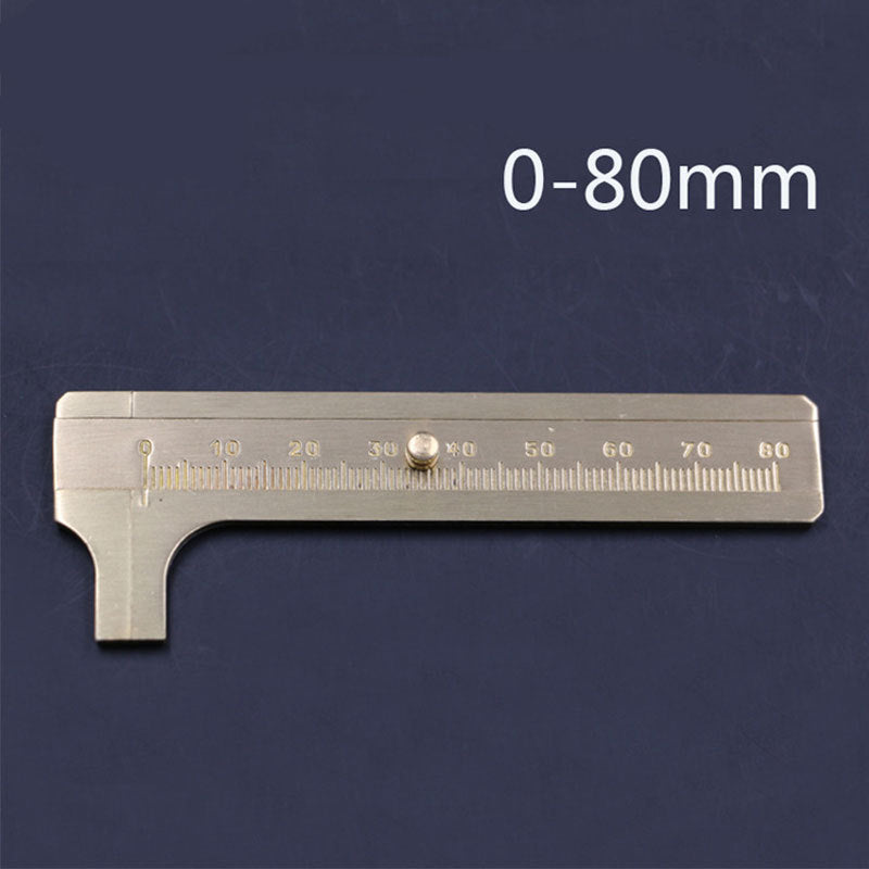 Mini Metal Brass Sliding Gauge Vernier Caliper Measure Measurement Pocket Tools