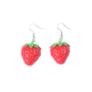 Red Strawberry-Shape Dangle Earrings Fruit Statement Earrings for Women Gifts