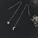 Elegant Ladies Rhinestone Star Moon Earings Stud Earrings Tassel Earrings Dangle