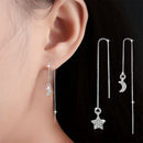 Elegant Ladies Rhinestone Star Moon Earings Stud Earrings Tassel Earrings Dangle