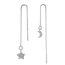 Elegant Ladies Rhinestone Star Moon Earings Stud Earrings Tassel Earrings Dangle