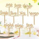 Wedding Table Numbers Set Wooden Timber Wooden Numbers Sticks 1-10 Numbers