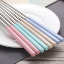 4 Pair Reusable Chopsticks 304 Metal Chinese Stainless Steel Chop Sticks CYX
