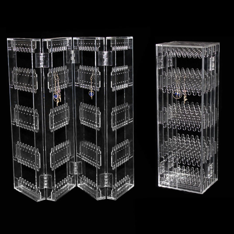 Beautify Earring Holder Clear Stand Jewellery Travel Foldable Display Organiser