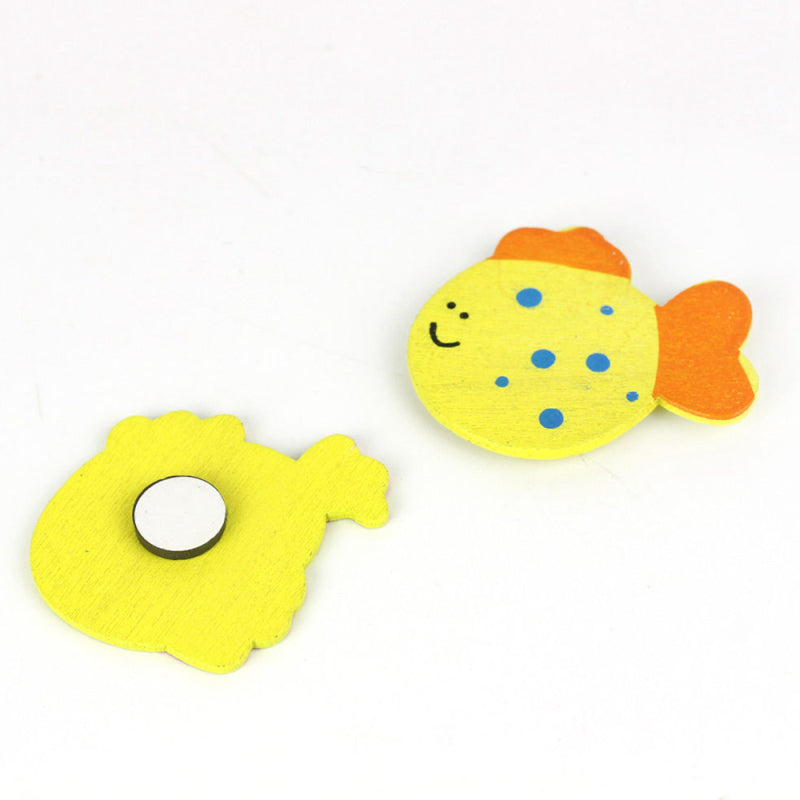 12Pcs Set Baby Kids Wooden Cartoon Animal Fridge Magnet Educational Kids Toys