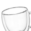 150ml Double Wall Glass Coffee Tea Cup Heat-resistant Double Layer Glass +Handle