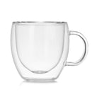 150ml Double Wall Glass Coffee Tea Cup Heat-resistant Double Layer Glass +Handle