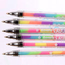 6 Colors  Kids Gel Pen  Shinning Refill Drawing Office Stationery
