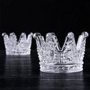 Clear Crystal Cuban Glass Round Crown Cigarette Ashtray Tobacco Tray Practical