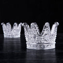 Clear Crystal Cuban Glass Round Crown Cigarette Ashtray Tobacco Tray Practical