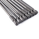 8x/Set T8-T40 100mm Hollow Magnetic Torx Screwdriver Bits 1/4" Hex Shank Durable