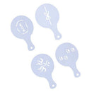 10pcs Coffee Cake Cupcake Plastic Stencil Template Mold Decoration DIY Tool