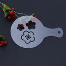 10pcs Coffee Cake Cupcake Plastic Stencil Template Mold Decoration DIY Tool