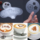 Chocolate Shaker Duster+16x Cappuccino Coffee Barista Stencils+Measure Spoon