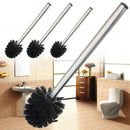 2x Stainless steel toilet brush WC Washroom Cleaning Toilet Brush Black fgd