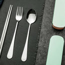 5Pcs Portable cutlery set Dinnerware 410 Stainless Steel Tableware Gree NXD