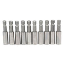 10 Pc Socket Drill Bit Holders Hex Shank Magnetic Extension For Screwdriver dfg