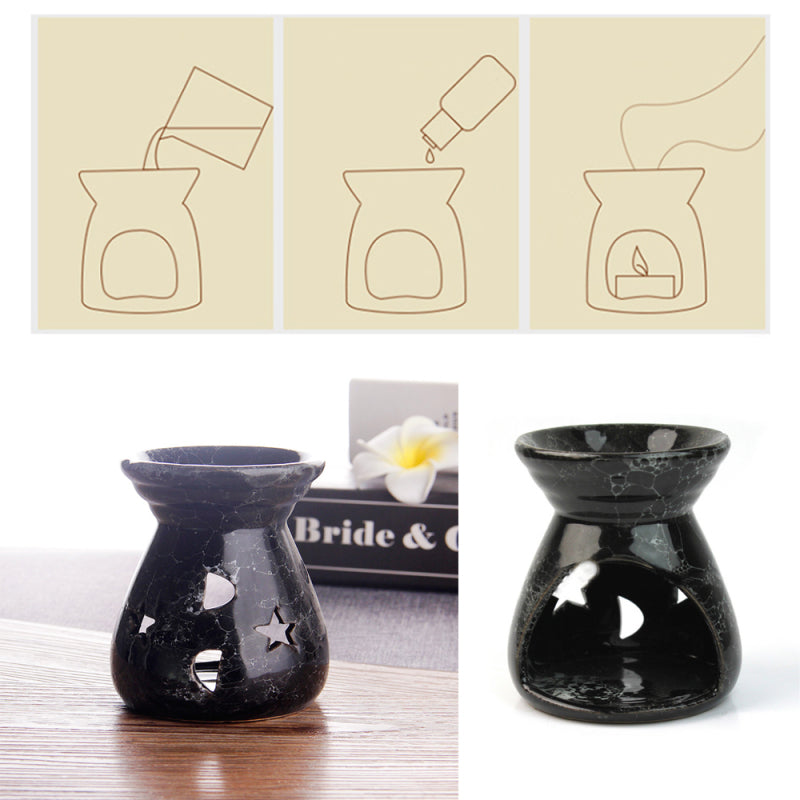 5pcs Diffuser Candle Holder Ceramic Oil Burner Fragrance Aroma Handmade Burner