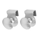 2x Glass Holder Clamp Handle Cupboard Showcase Cabinet Door Accessories WGQ