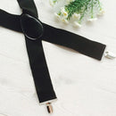 Hot Men's Fashion Black Elastic Clip-on Suspenders Braces Y-back Adjustable Belt