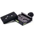 Metal Clamp & Quick Release Plate for Manfrotto Arca-Swiss Tripod Ball Head LQN