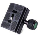 Metal Clamp & Quick Release Plate for Manfrotto Arca-Swiss Tripod Ball Head LQN