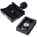 Metal Clamp & Quick Release Plate for Manfrotto Arca-Swiss Tripod Ball Head LQN