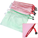 12Pcs A5 Paper Plastic Folder Document Paper Pen File Holder Zipper Closur ZBB