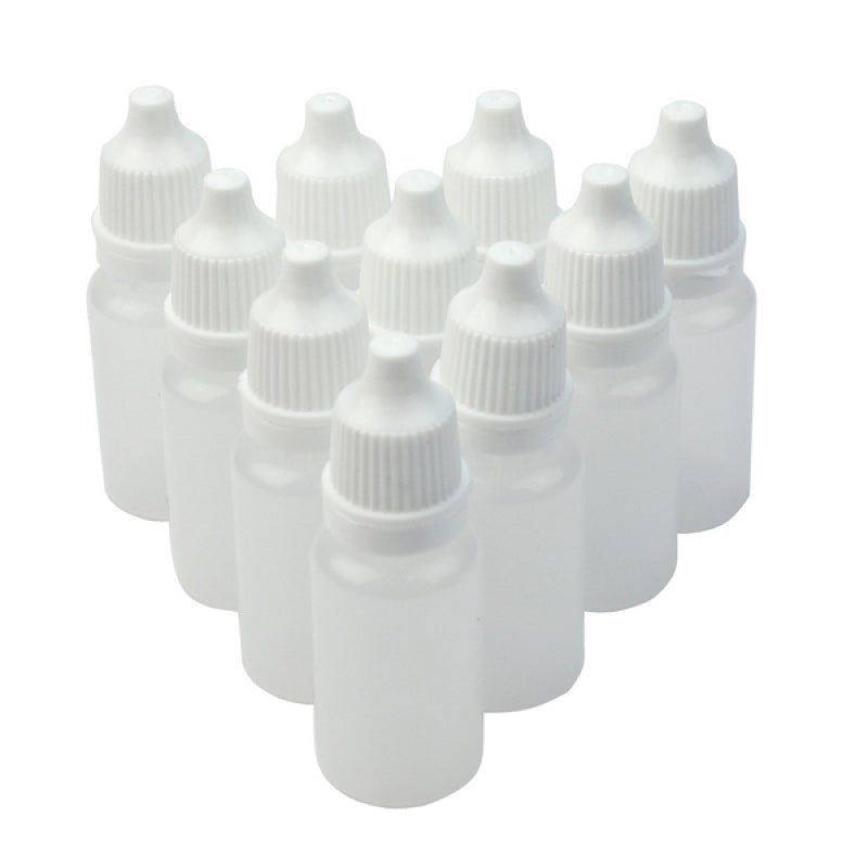 50pcs 10ml Empty Squeezable Plastic Dropper Bottles Eye Liquid Screw Cap Lids