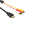 1080p HDMI Male S-video to 3RCA AV Audio Cable Cord Adapters For TV HDTV DVD X 1