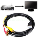 1080p HDMI Male S-video to 3RCA AV Audio Cable Cord Adapters For TV HDTV DVD X 1