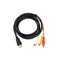 1080p HDMI Male S-video to 3RCA AV Audio Cable Cord Adapters For TV HDTV DVD X 1