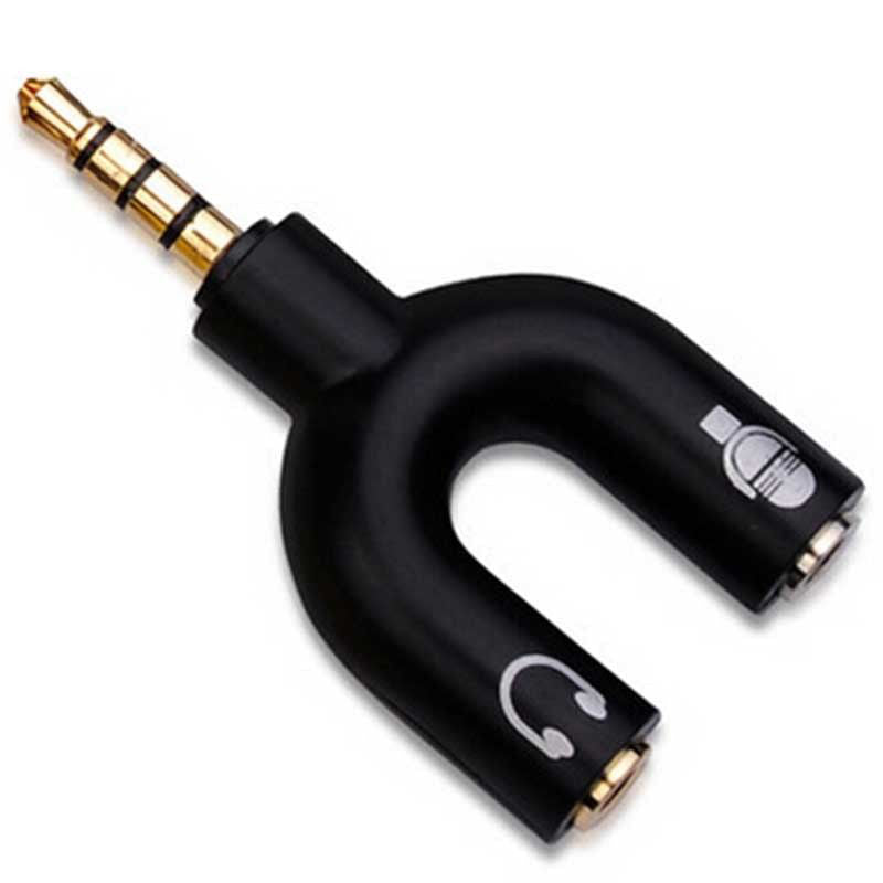 3.5mm Audio Jack to Headphone and Microphone Mic U Splitter Converter Adaptor EK