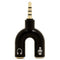 3.5mm Audio Jack to Headphone and Microphone Mic U Splitter Converter Adaptor EK