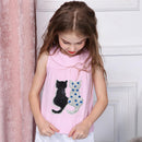 Cat Design Reversible Change color Sequins Sew On Patches For Clothes DIY DVM