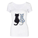 Cat Design Reversible Change color Sequins Sew On Patches For Clothes DIY DVM