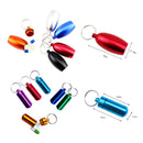 5x Medicine Pill Case Pill Box Pill Holder Bottle Container w/ Keychain EPH