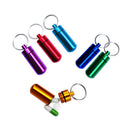 5x Medicine Pill Case Pill Box Pill Holder Bottle Container w/ Keychain EPH