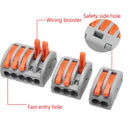 60x Reusable 2/3/5 Way Connector Spring Lever Terminal Block Electric Cable GMI